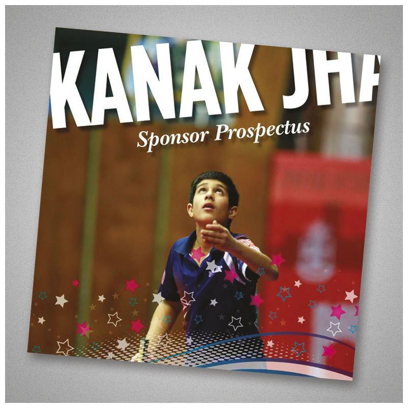 Kanak Jha – sponsorprospectus. Copy, design and artwork.